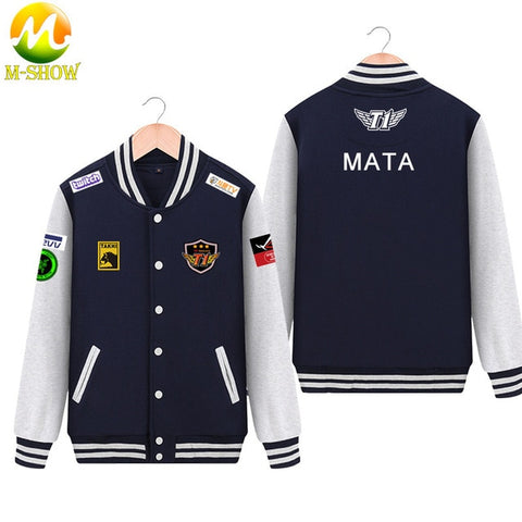 Skt Jacket  Faker Coat Men Hoodies Team skt t1 faker jersey Zipper Cotton Wolf Bang Uniform game LOL Jersey