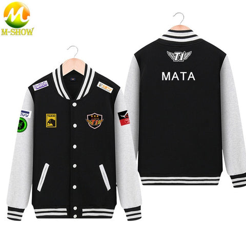 Skt Jacket  Faker Coat Men Hoodies Team skt t1 faker jersey Zipper Cotton Wolf Bang Uniform game LOL Jersey
