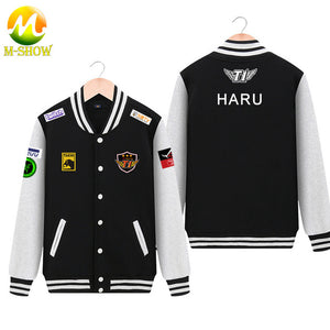 Skt Jacket  Faker Coat Men Hoodies Team skt t1 faker jersey Zipper Cotton Wolf Bang Uniform game LOL Jersey