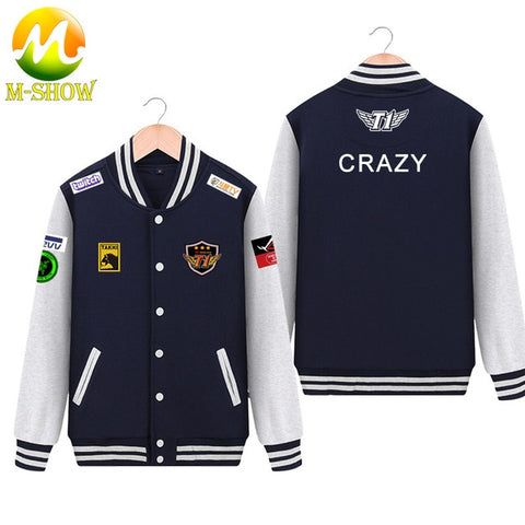 Skt Jacket  Faker Coat Men Hoodies Team skt t1 faker jersey Zipper Cotton Wolf Bang Uniform game LOL Jersey