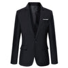 Mens Korean slim fit blazer masculino cotton blazer Suit Office Jacket black blue  plus size Male blazers Mens coat Wedding